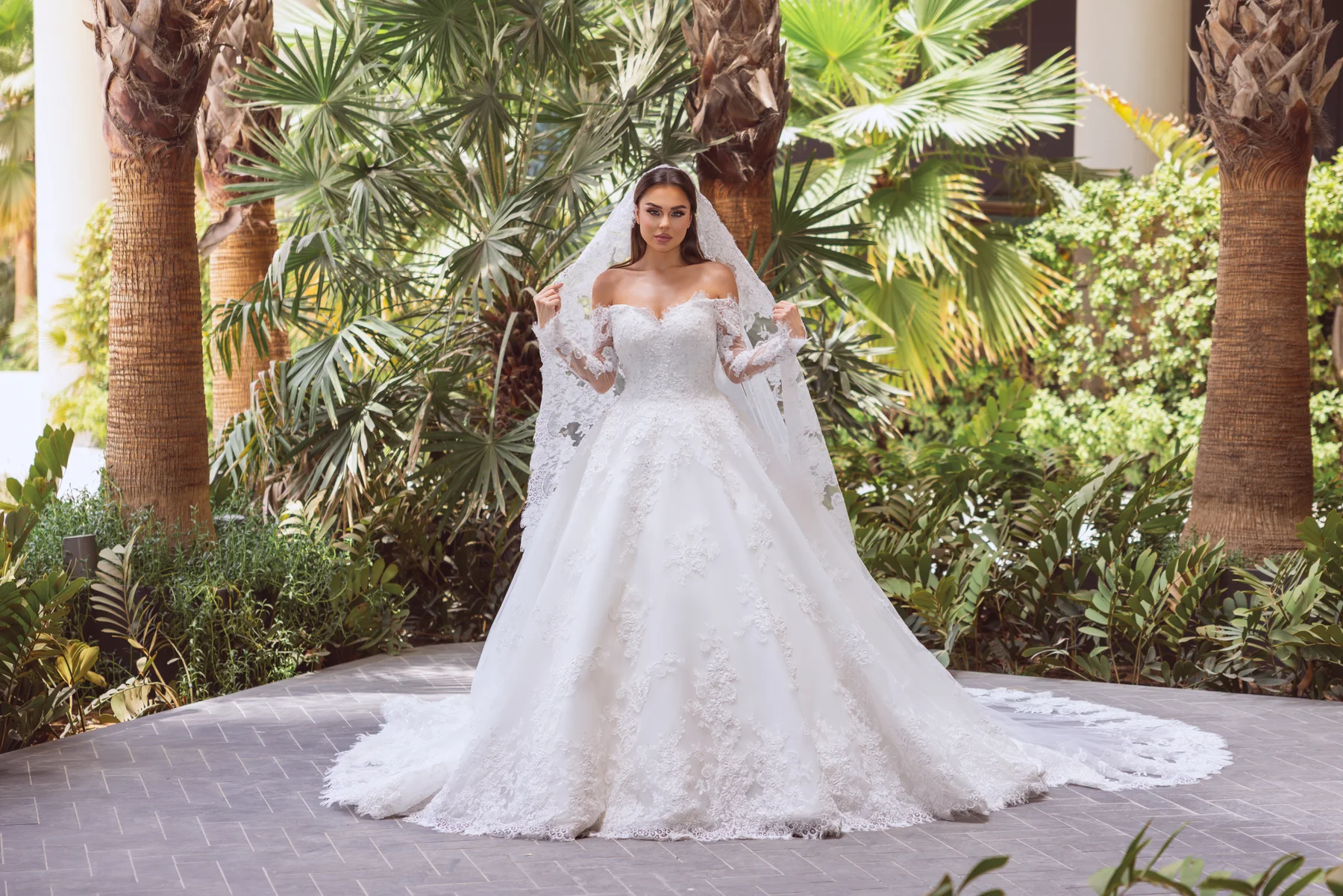 Full-length Contessa bridal campaign look