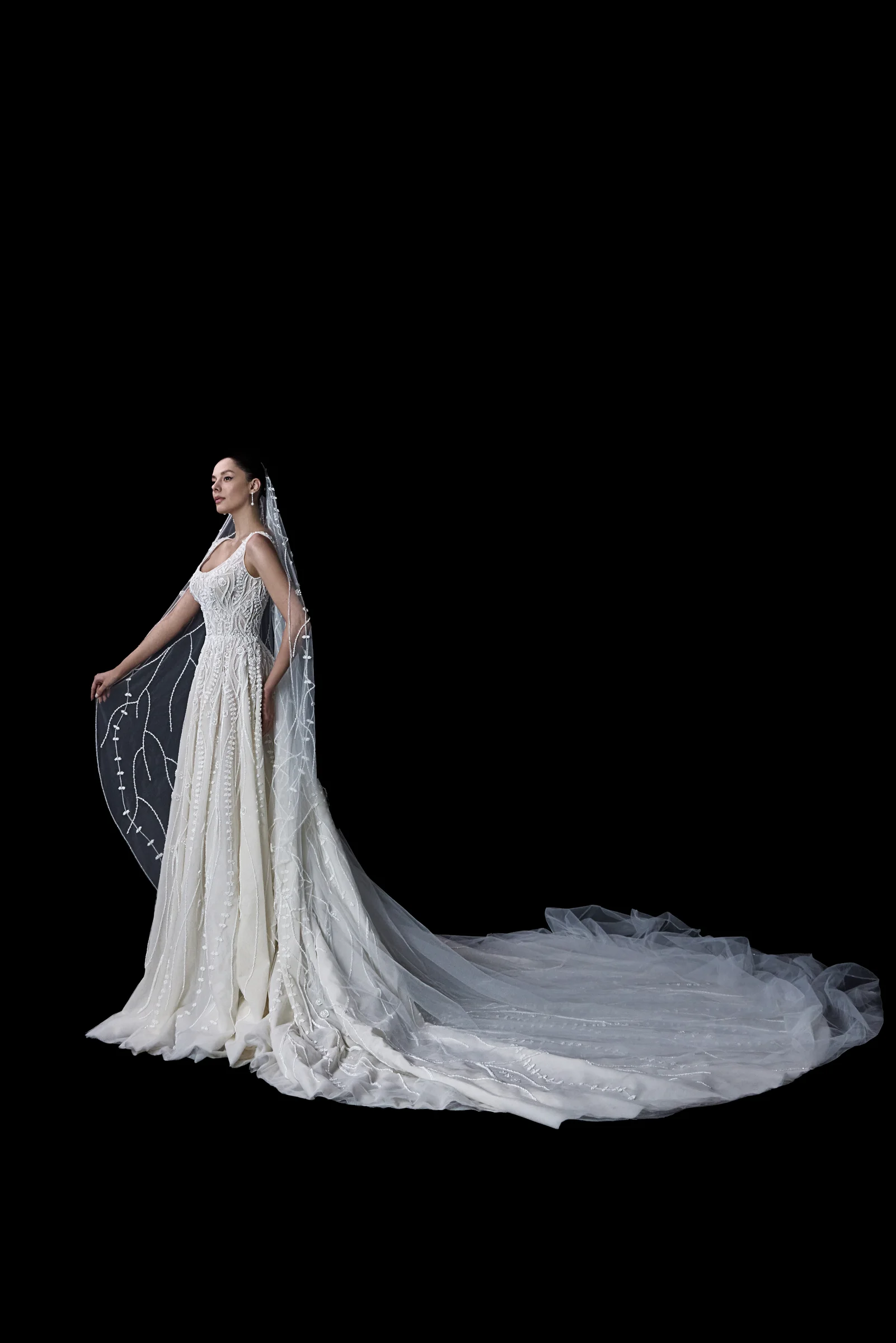 The runway cape by Novabella Couture